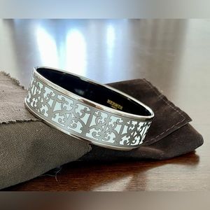 Hermes Wide Enamel Bangle